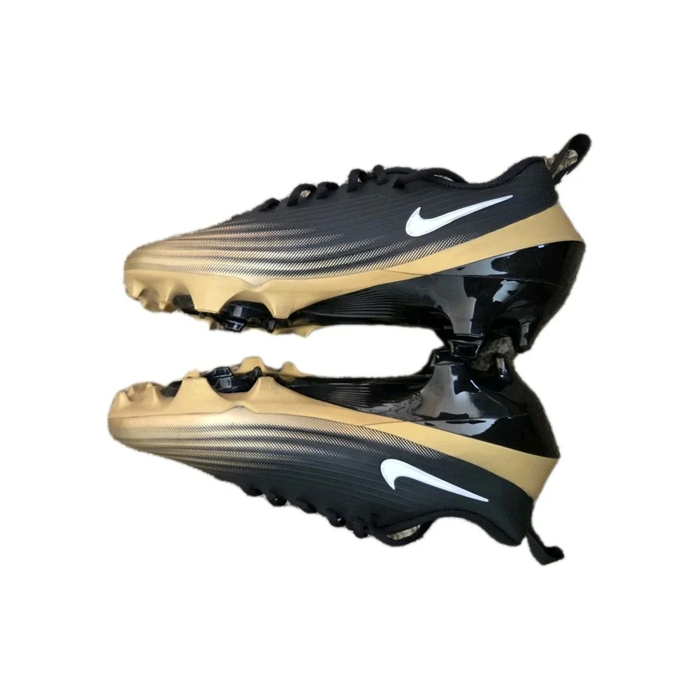 Nike‎ Vapor Speed 3 Football Shoes Cleats Black Gold FB3303-003 Men's Sz 8.5